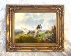 Fine Oleograph on Canvas - An English Setter in the Field