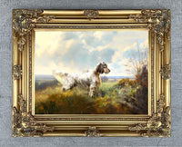 Fine Oleograph on Canvas - An English Setter in the Field