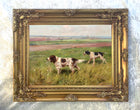 Fine Oleograph on Canvas - An English Setter & Pointer in the Field - aft Eugene Petit
