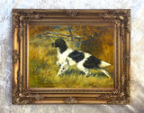 Gilt Framed Oleograph of a Setter in a Copse