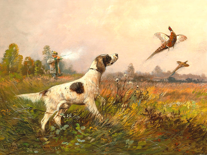 Fine Oleograph on Canvas - English Setter 