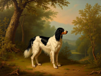 Fine Oleograph on Canvas - English Setter in Woodland
