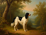 Fine Oleograph on Canvas - English Setter in Woodland