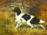 Gilt Framed Oleograph of a Setter in a Copse
