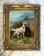 Fine Oleograph on Canvas - A Pair of Setters in the Mountains after Henri Schouten