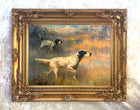 Fine Oleograph on Canvas - A Pair of English Setters in the Field - aft Rosseau