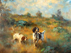 Fine Lithograph on Canvas - An English Setter & Pointer - On the Scent