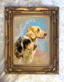 Gilt Framed Oleograph of a pair of English Setters