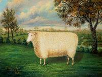 Gilt Framed  Oleograph on Canvas - A Prize Sheep of the Old Lincoln Breed, 1835