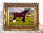 Oleograph on Canvas of the Bay Shire Horse "Sowerby Belle"