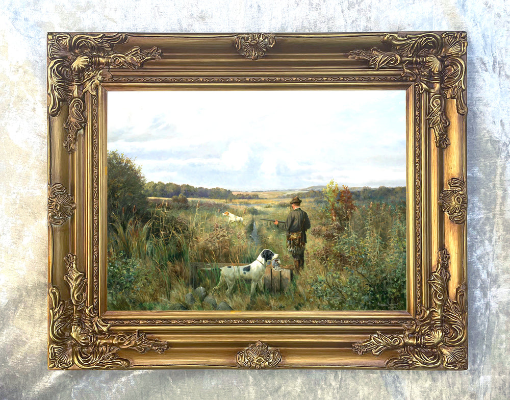 Fine Gilt Framed Oleograph "The Shoot"