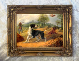Gilt Framed Oleograph of a Shooting Party