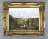 Fine Gilt Framed Oleograph "The Shoot"
