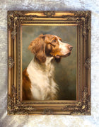 Fine Gilt Framed Oleograph of a Spaniel