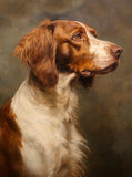 Fine Gilt Framed Oleograph of a Spaniel