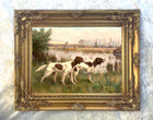 Fine Oleograph on Canvas - "Spaniels in the Field" aft. Rosseau