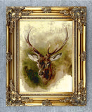 Fine Oleograph of a Stag after the original by Edwin Landseer