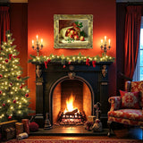 Fine Oleograph on Canvas Still Life of Festive Fruit in a Basket aft. E H Stannard