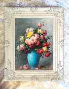 Exquisite Oleograph on Canvas - Bouquet of Flowers