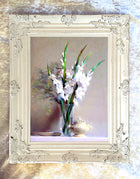 Fine Oleograph on Canvas - A Floral Display in a Glass Vase