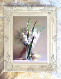 Fine Oleograph on Canvas - A Floral Display in a Glass Vase