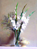 Fine Oleograph on Canvas - A Floral Display in a Glass Vase