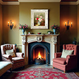 Exquisite Oleograph on Canvas - Still Life with Carnation & Vase - Gustave Bienvetu