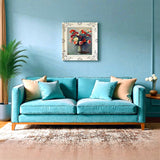 Exquisite Oleograph on Canvas - Still Life with Carnations in a Vase