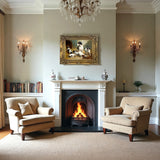 Gilt Framed Oleograph of Terriers in a Stable