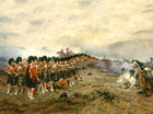 Fine Oleograph on Canvas "The Thin Red Line" - 93rd Highlanders at the Battle of Balaclava