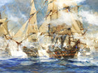 Fine Gilt Framed Oleograph - Heat of the Battle - Trafalgar