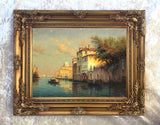 Fine Oleograph on Canvas of a Venetian Scene aft. Antione Bouvard