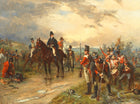 Gilt Framed Oleograph Portrait of The Duke of Wellington at Waterloo