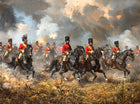 Fine Oleograph on Canvas  -The Battle of Waterloo