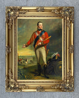 Fine Gilt Framed Oleograph Campaign Portrait of Arthur Wellesley - The Duke of Wellington