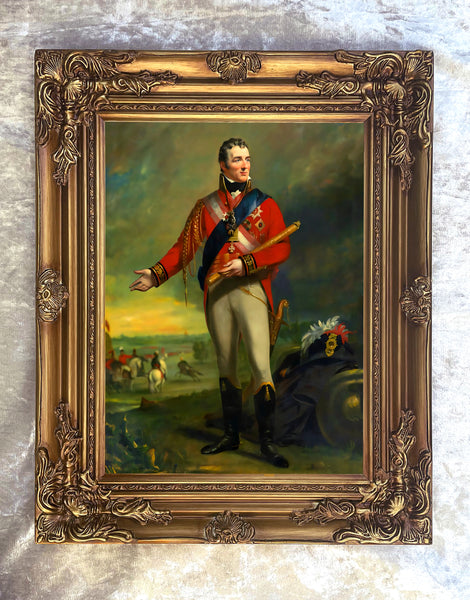 Fine Gilt Framed Oleograph Campaign Portrait of Arthur Wellesley - The Duke of Wellington