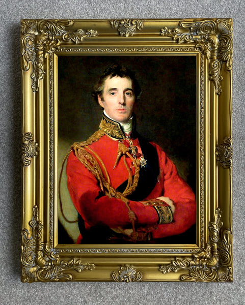 Large Gilt Framed Oleograph Portrait of The Duke of Wellington