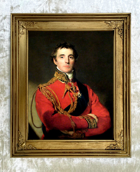 Gilt Frame Oil Painting Print on Canvas Board of The Duke of Wellington