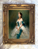 Large Gilt Framed Oleograph Portrait of a Royal Princess