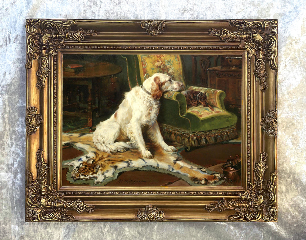 Gilt Framed Oleograph on Canvas - "Pride of Place"