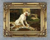 Gilt Framed Oleograph on Canvas - "Pride of Place"