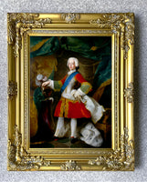 Fine Full Length Portrait of Bonnie Prince Charlie - Oleograph on Canvas