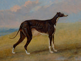 Gilt Framed Oleograph of the Greyhound "Turk" aft. George Garrard