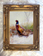 Fine Oleograph on Stretched Canvas - "Pheasants in Snow "after the original by Archibald Thorburn