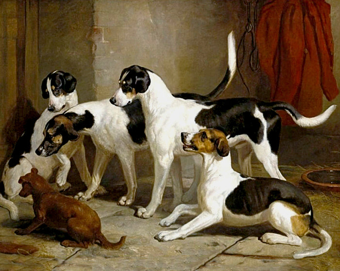 Gilt Framed Oleograph -  The Puckeridge Foxhounds