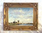Stunning Oleograph on Canvas of a Mill on the Broads after Seago