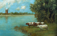 Mid C20th Oil on Panel of a Broadland Scene by Stanley Orchart SOLD