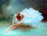 Beautiful  Oleograph Portrait of a Ballerina