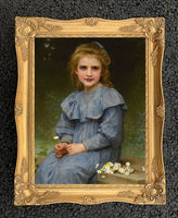 Large Gilt Framed Oleograph - "Daisies