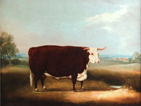 Gilt Framed Oleograph of a Champion Hereford Bull